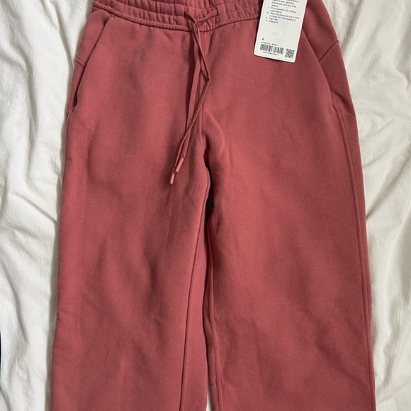 Lululemon Pink Track Pants with Elastic Waistband - Picture 1 of 2
